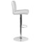 Emma and Oliver Swivel Rolled Seat Adjustable Height Barstool with Chrome Base
